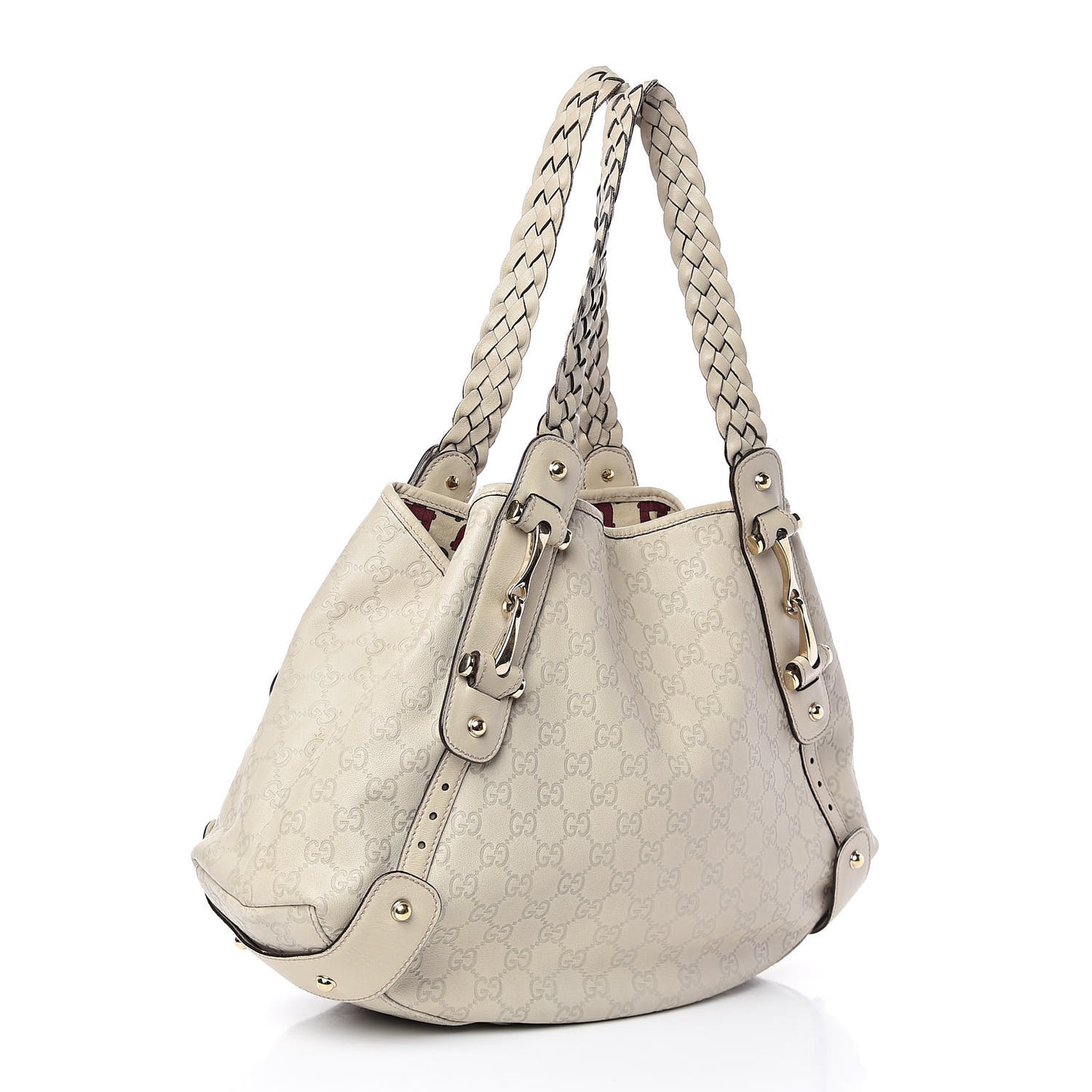 Guccissima Medium Pelham Shoulder Bag Off White