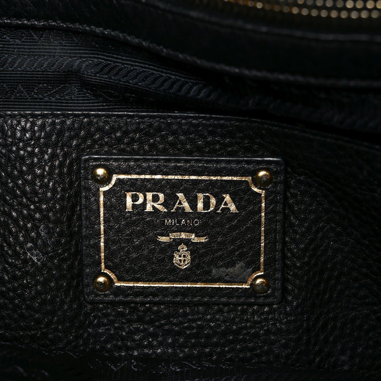 Prada Vitello Daino Side Pocket Tote Black 6 of 9