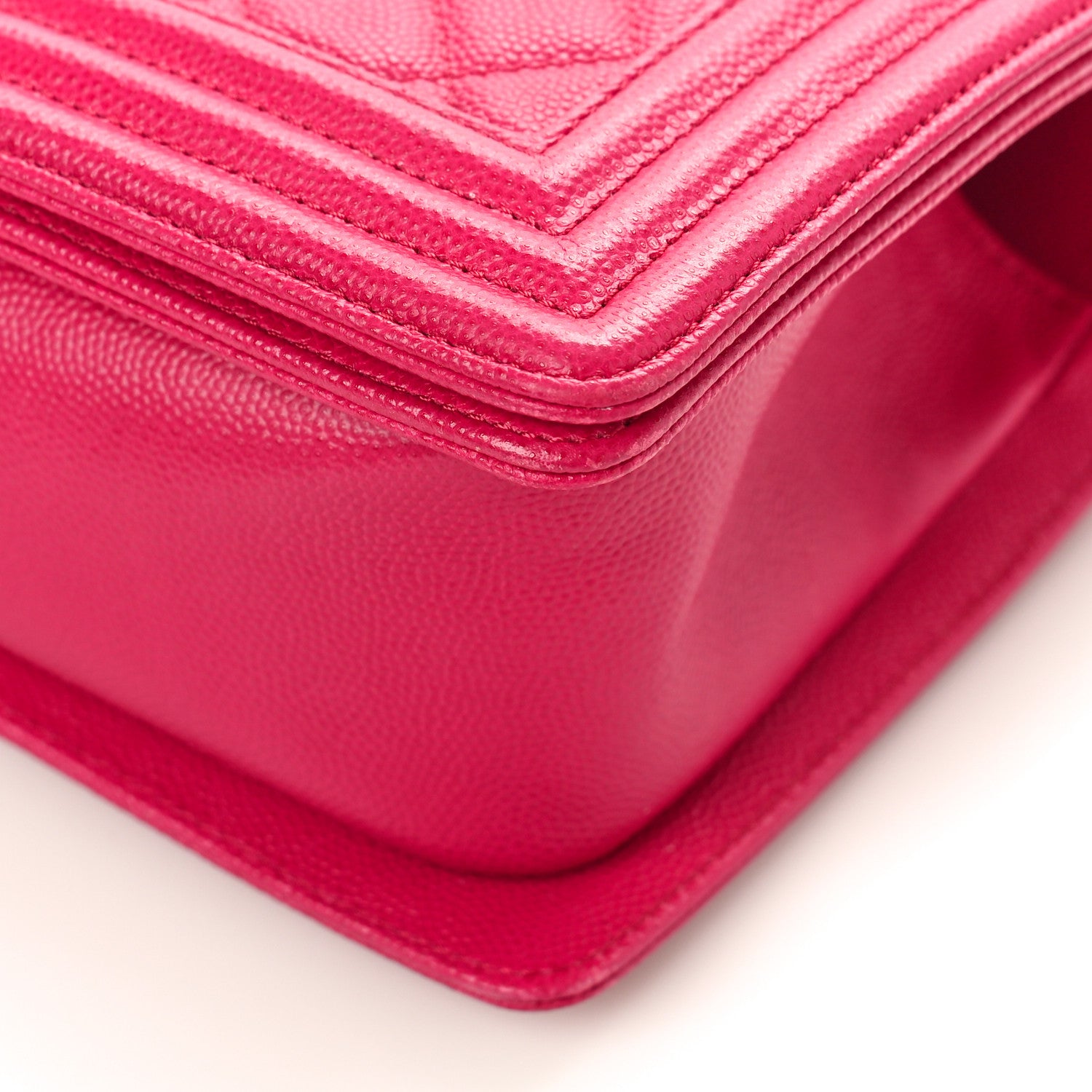 Chanel Caviar Quilted Medium Boy Flap Fuchsia 9 of 10