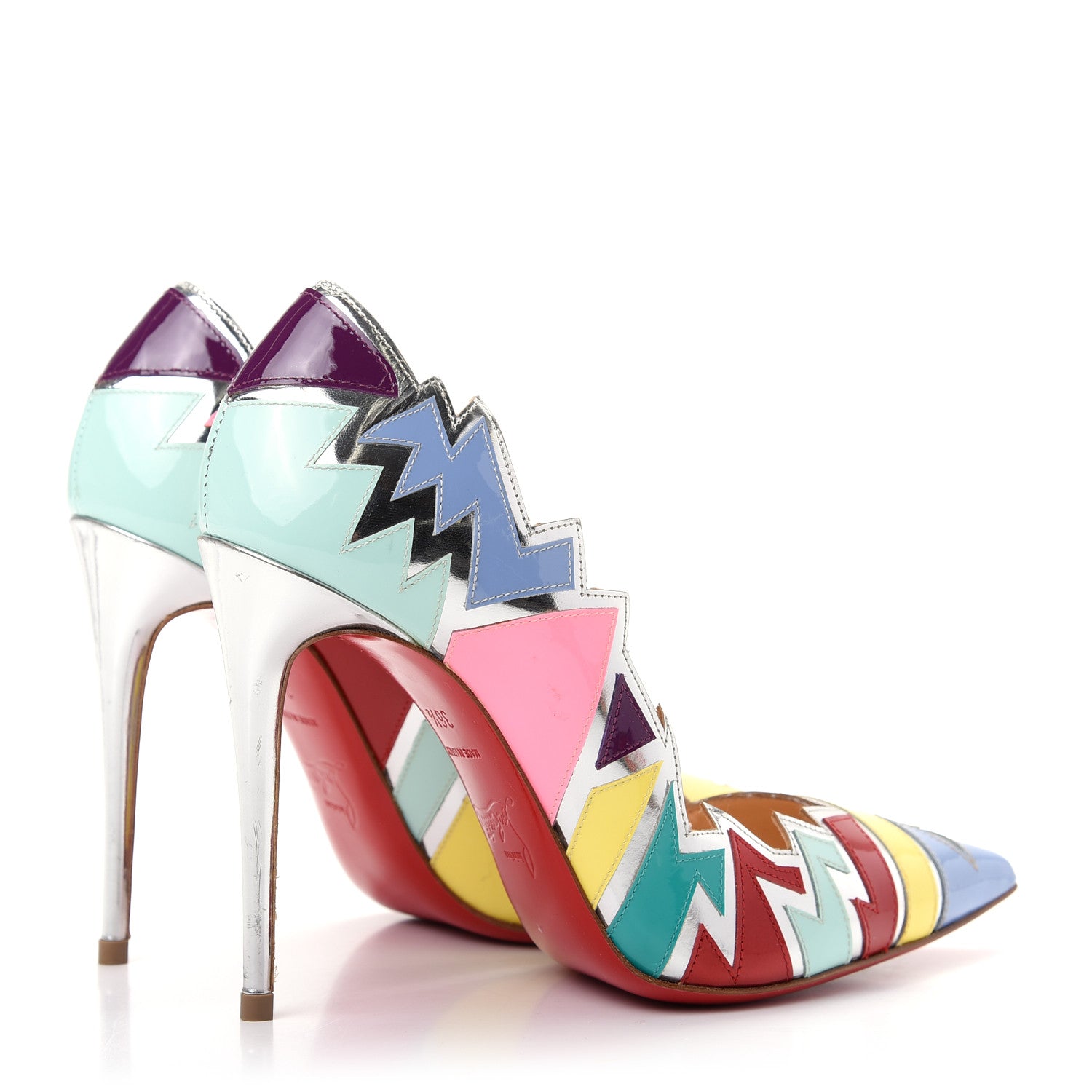 Christian Louboutin Specchio Patent Explotek 100 Pumps 36.5 Lavender 4 of 13