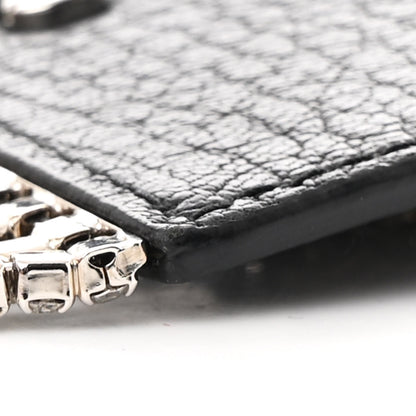 Miu Miu Goatskin Madras Crystal Card Holder Fringe Crossbody Black 10 of 10