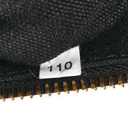 Prada Wicker Canvas Shoulder Bag Black 7 of 11