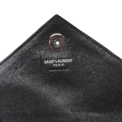 Saint Laurent Sheepskin Matelasse Chevron Monogram College Chain Wallet Black 6 of 10
