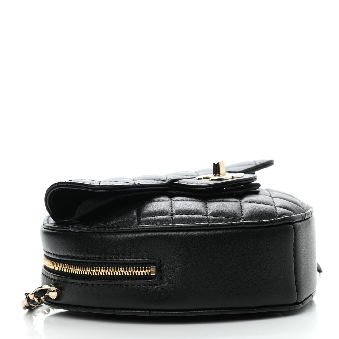 Lambskin Quilted CC In Love Heart Bag Black
