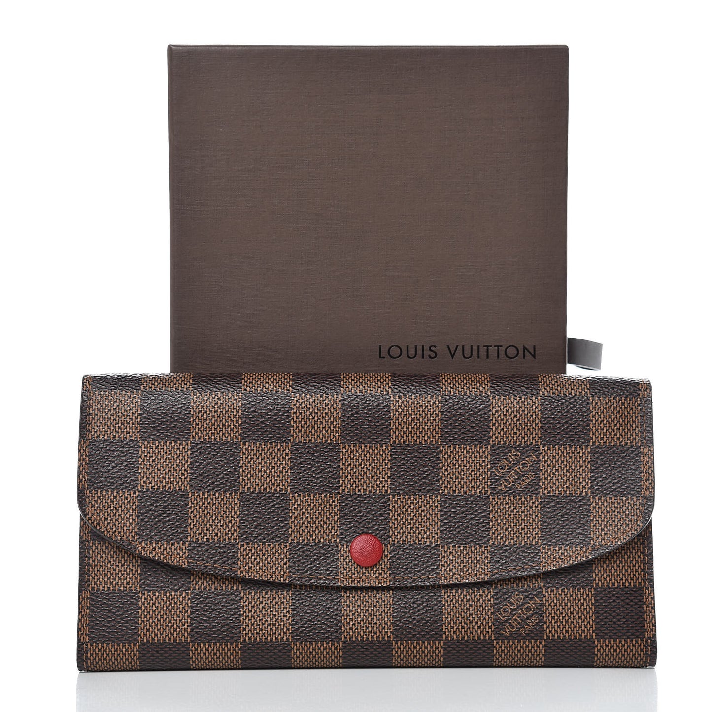 Damier Ebene Emilie Wallet Red