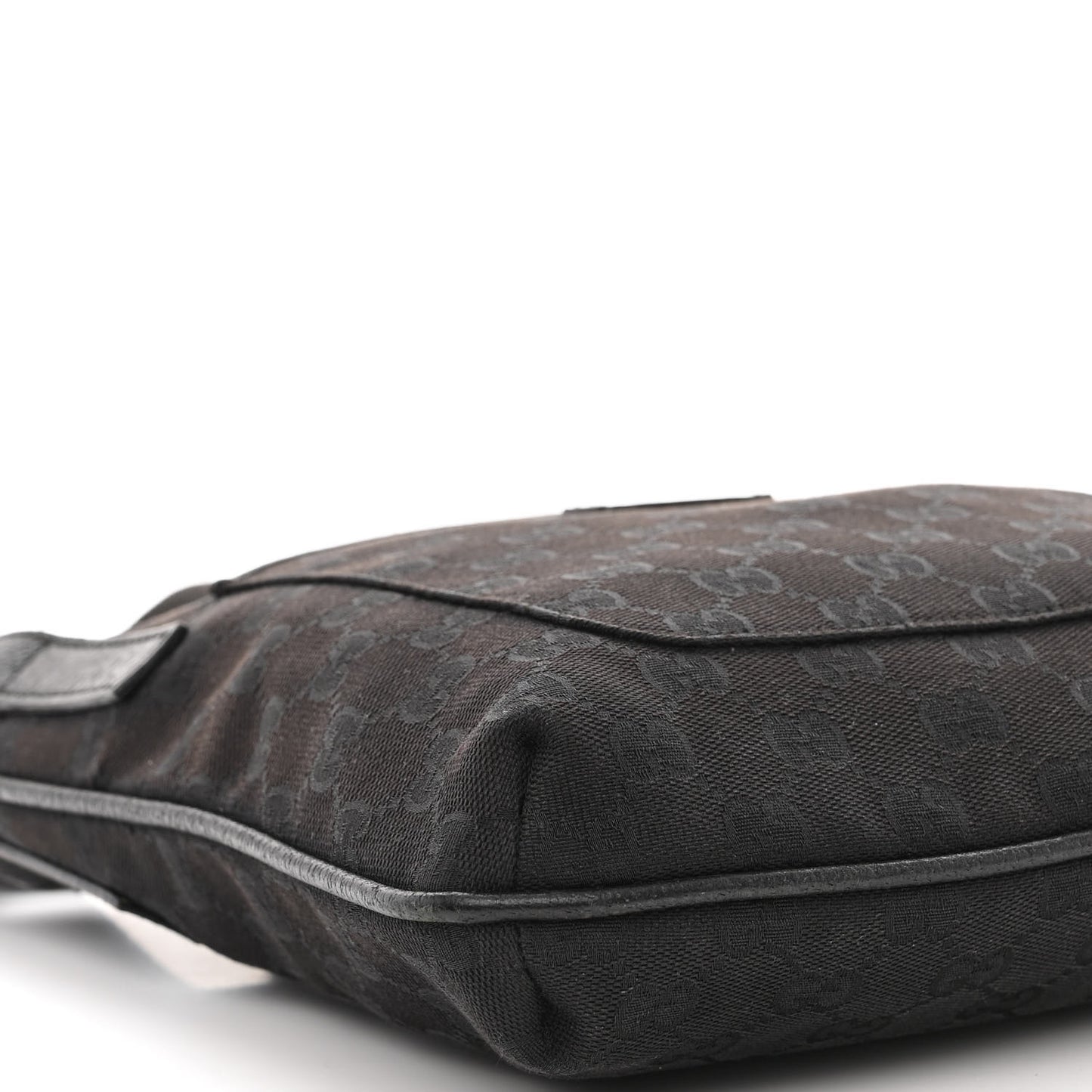 Monogram Flat Messenger Bag Black