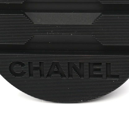 Chanel Shiny Goatskin Calfskin Quilted Lace Up Combat Boots 38 Black 10 of 11