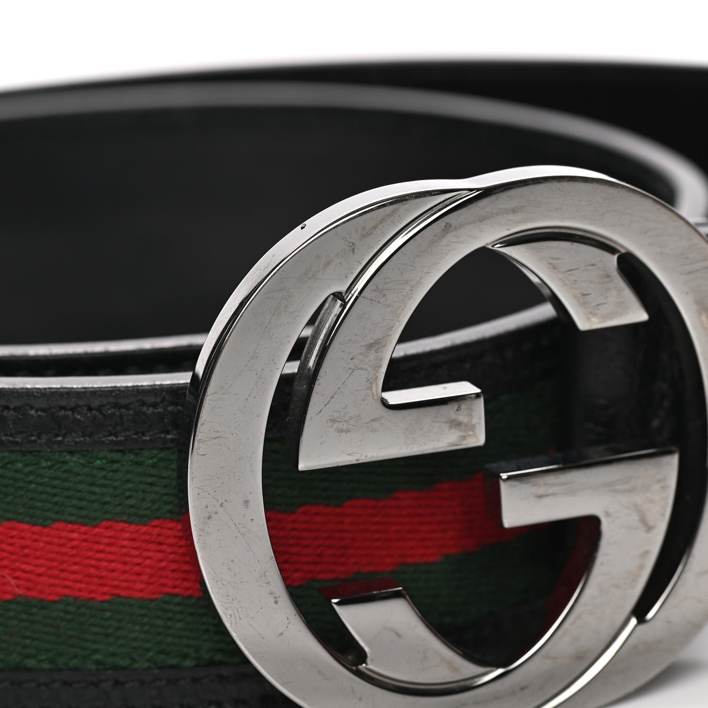 Calfskin Web Interlocking G Belt 85 34 Black