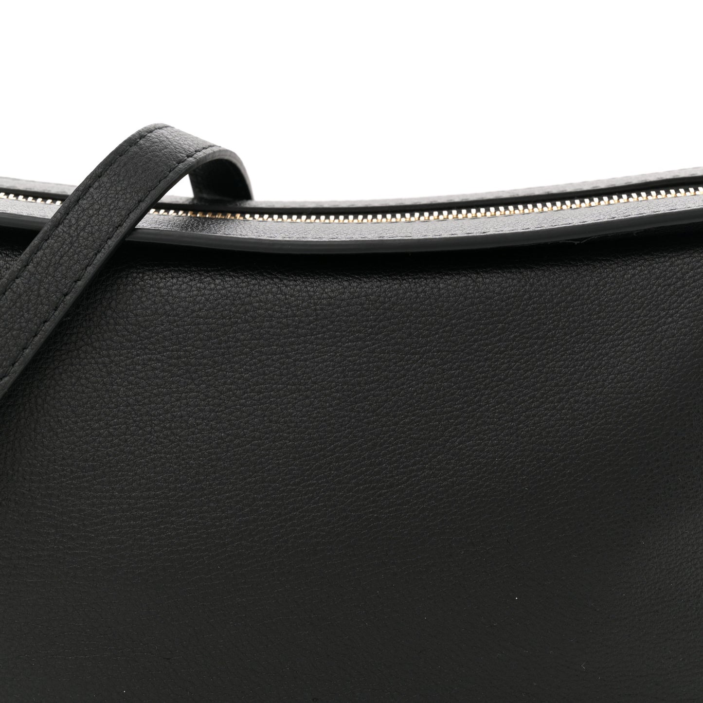 Soft Calfskin Moon Sling Bag Black
