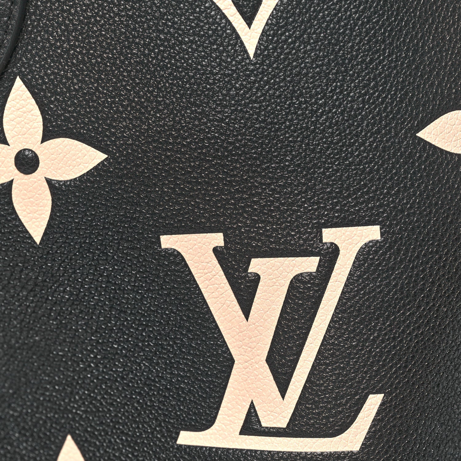 Louis Vuitton Empreinte Monogram Giant Neverfull MM Black Beige 7 of 9