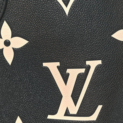Louis Vuitton Empreinte Monogram Giant Neverfull MM Black Beige 7 of 9