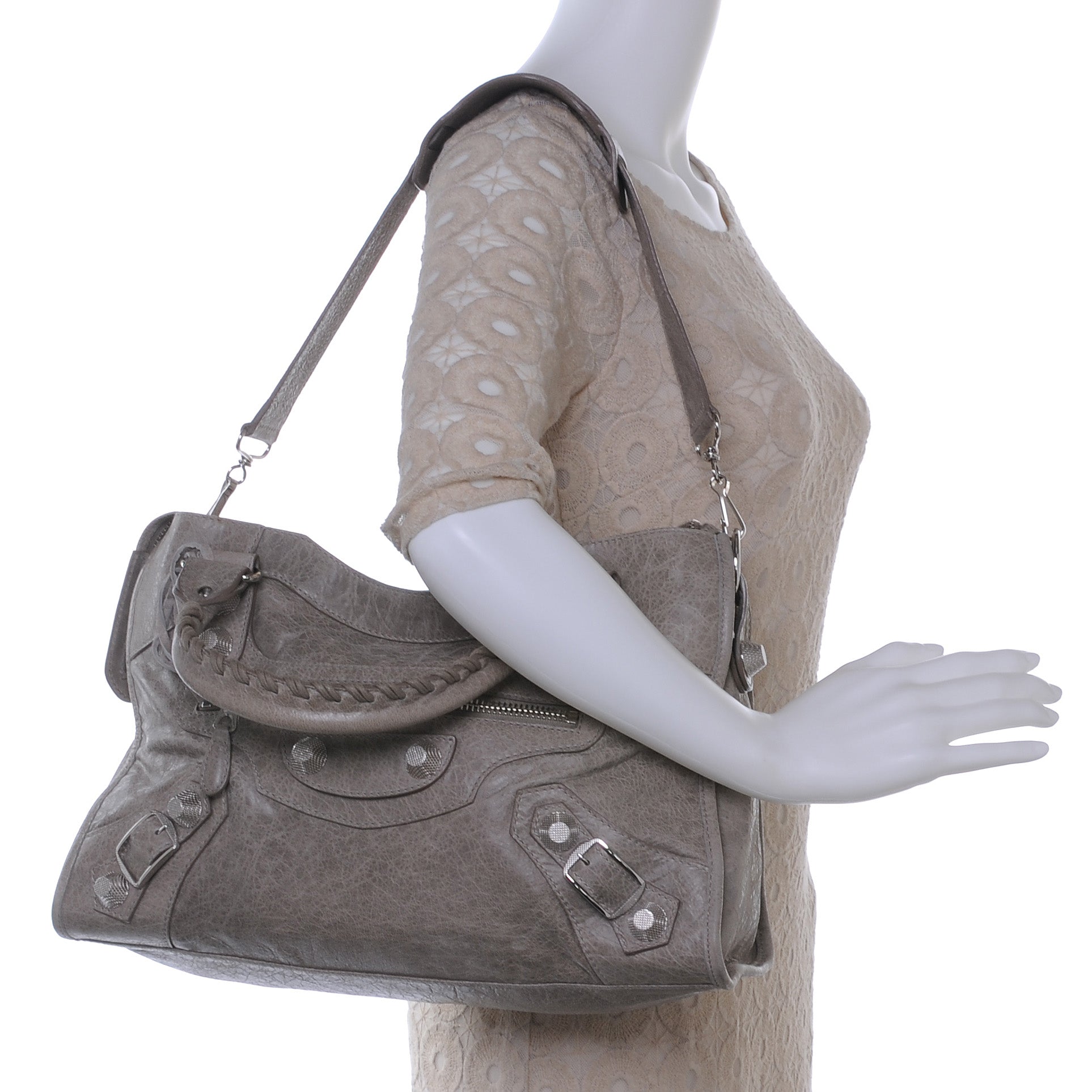 Balenciaga Agneau Giant 21 Silver Hardware City Papyrus 2 of 7