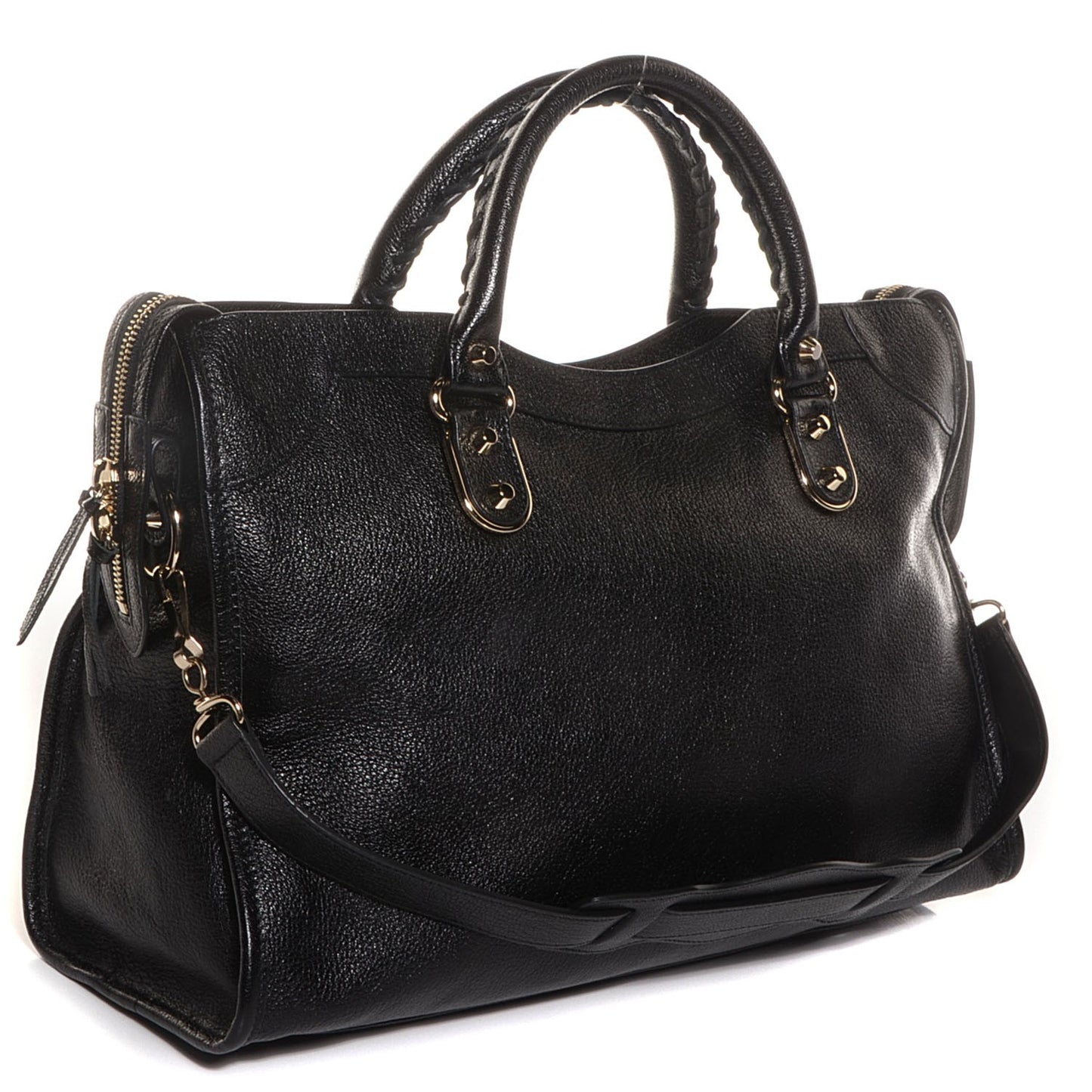 Chevre Gold Metallic Edge Hardware City Black