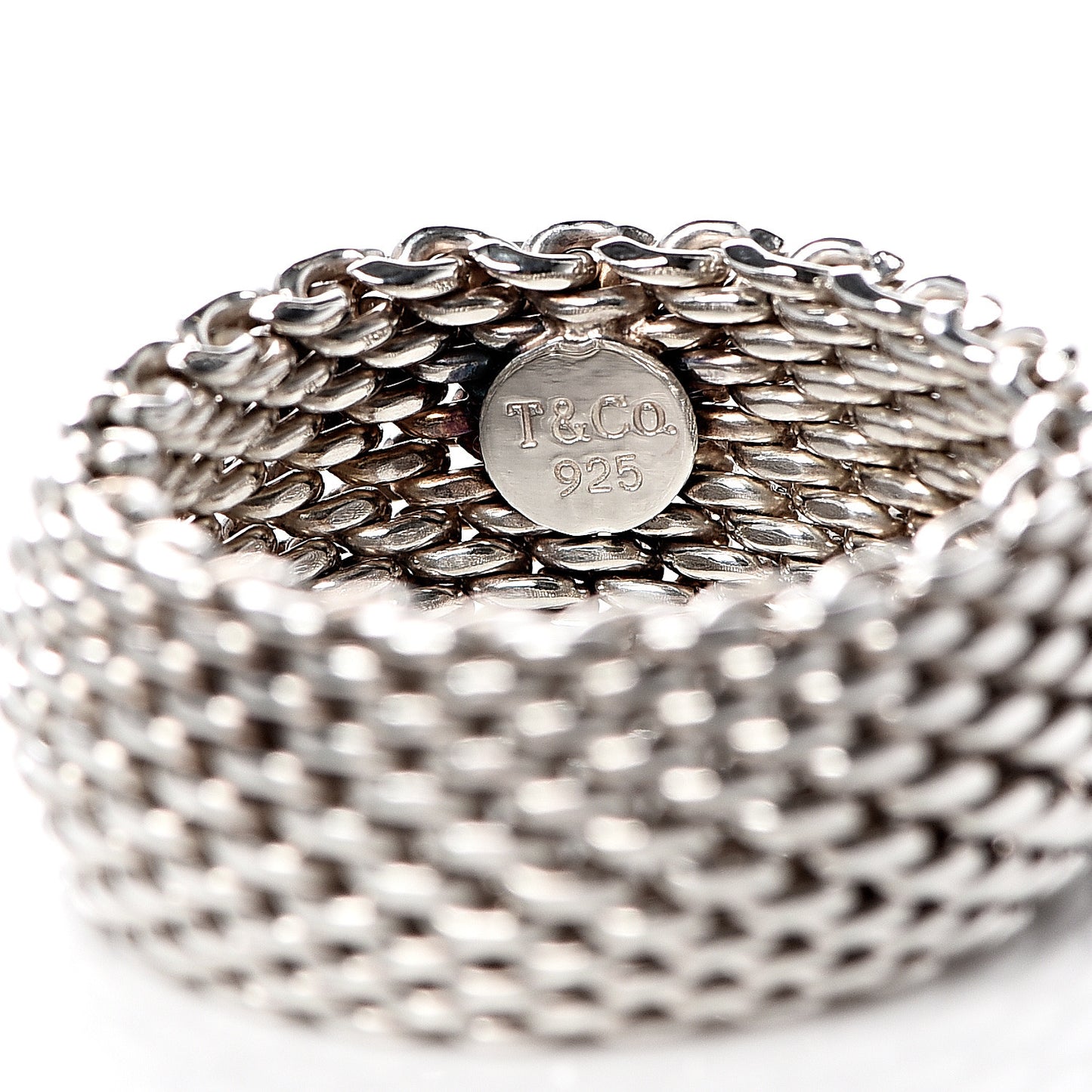 Sterling Silver Mesh Somerset Ring 57 8