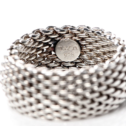Tiffany Sterling Silver Mesh Somerset Ring 57 8 4 of 4