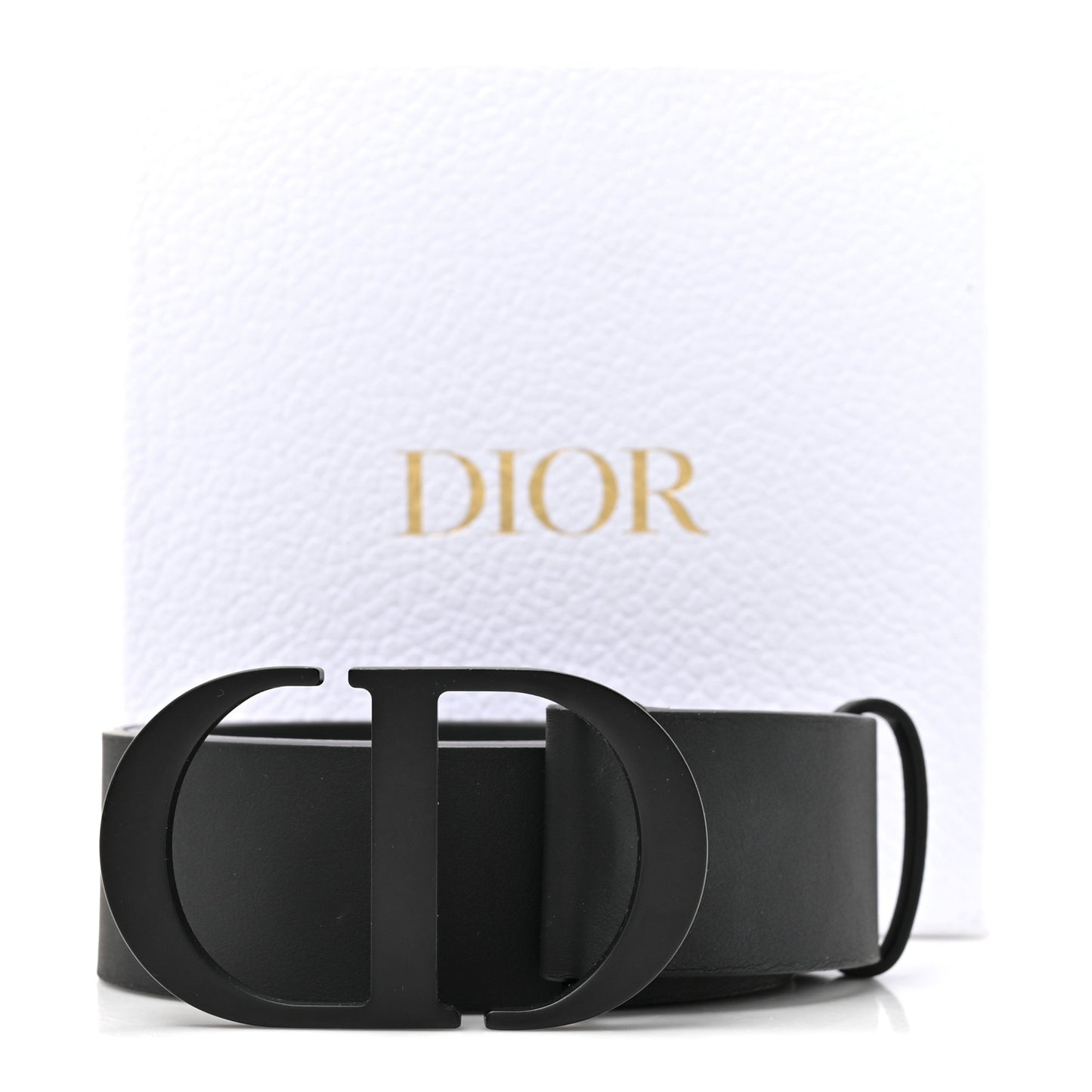 Ultra Matte Calfskin 35mm Montaigne Belt 85 34 Blue Black