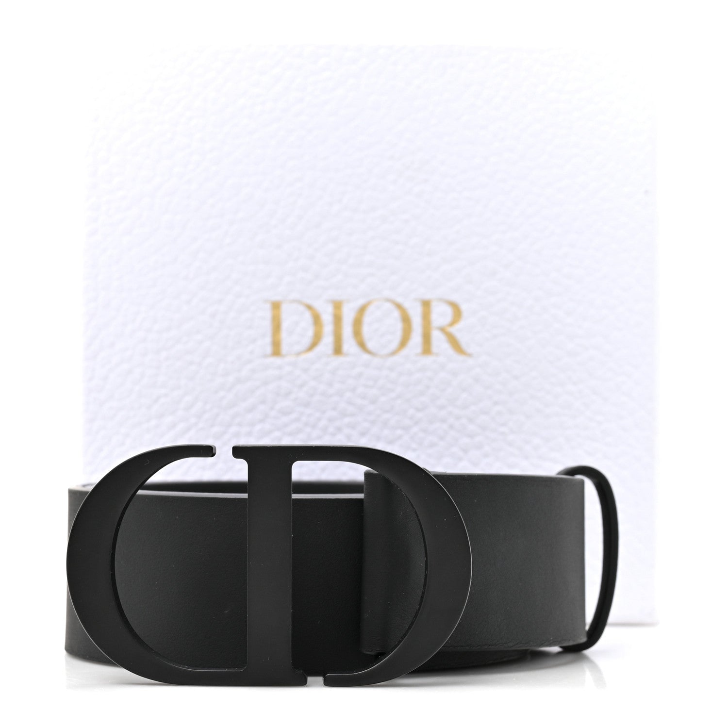 Christian Dior Ultra Matte Calfskin 35mm Montaigne Belt 85 34 Blue Black 6 of 6