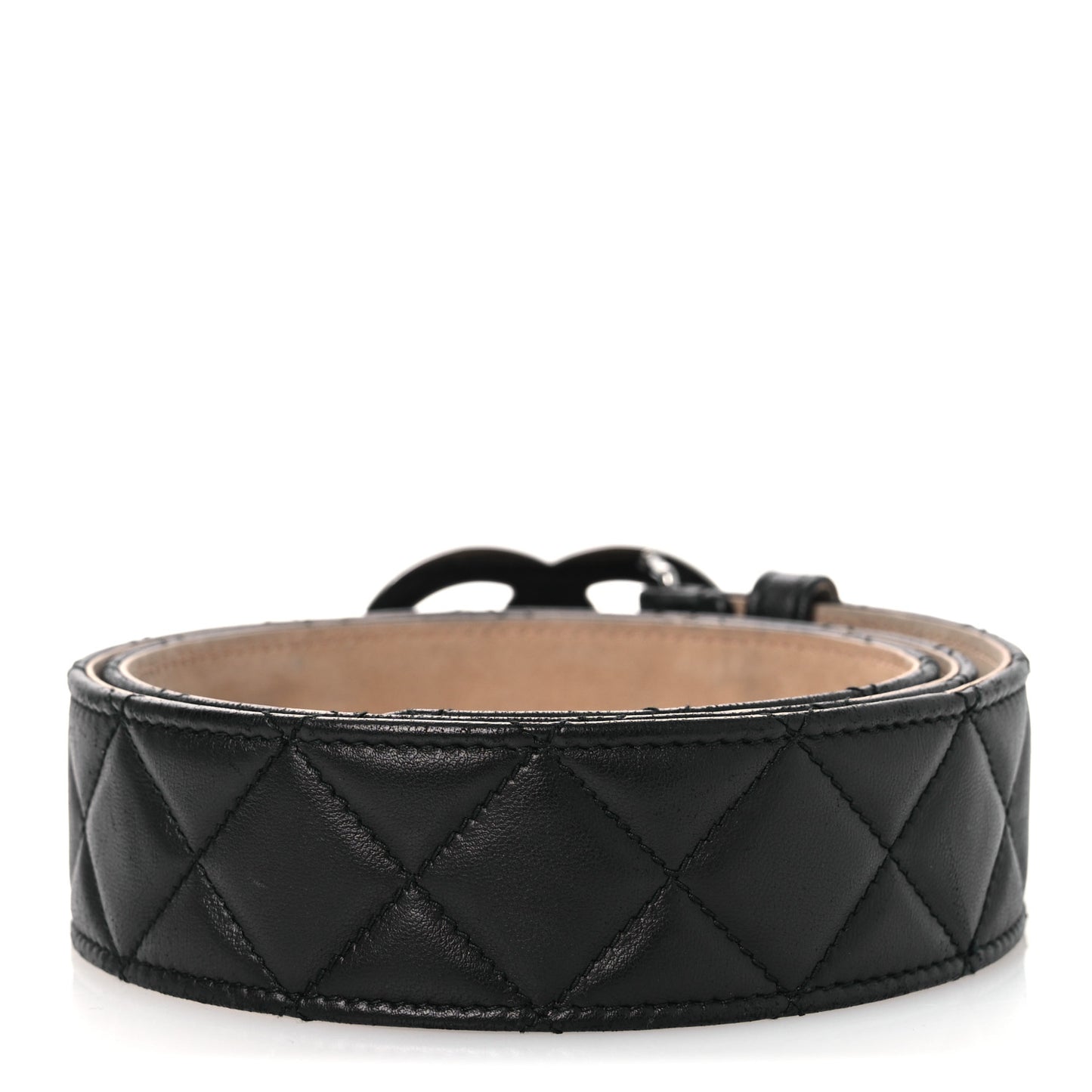 Lambskin Quilted CC Belt 85 34 Black