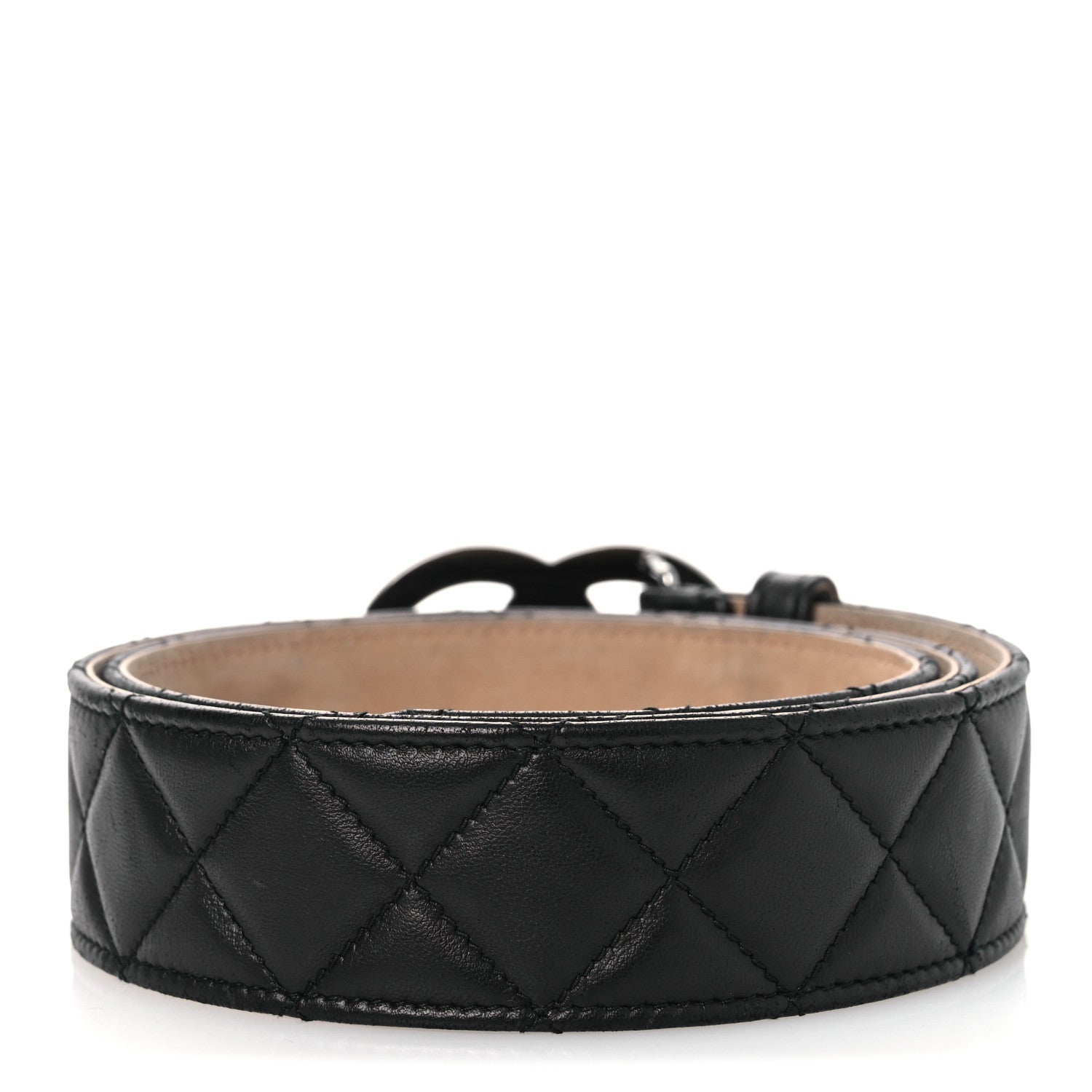 Chanel Lambskin Quilted CC Belt 85 34 Black 2 of 9