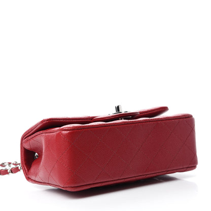 Chanel Caviar Quilted Mini Rectangular Flap Red 4 of 10