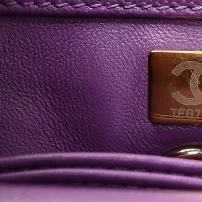 Chanel Caviar Quilted Mini Coco Handle Flap Purple 7 of 10