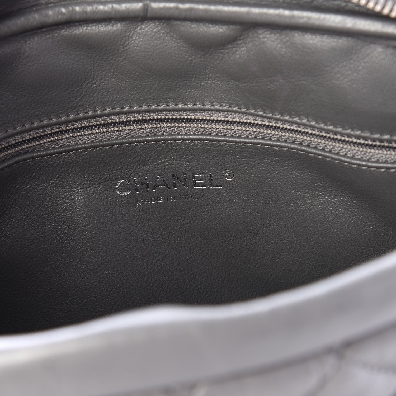 Chanel Aged Calfskin Quilted Large Reissue Camera Case Grey 7 of 9