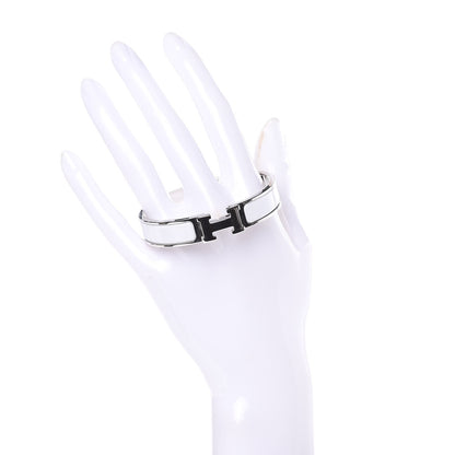 Hermes Enamel Narrow Clic Clac H Bracelet PM White 2 of 7