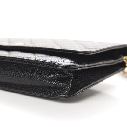 Chanel Caviar Quilted Wallet On Chain WOC Black 12 of 14