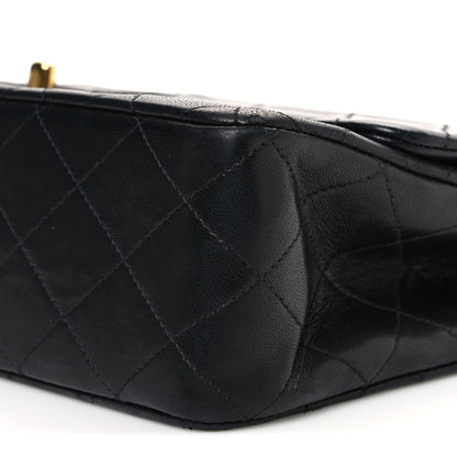 Chanel Lambskin Quilted Medium Double Flap Black 11 of 13