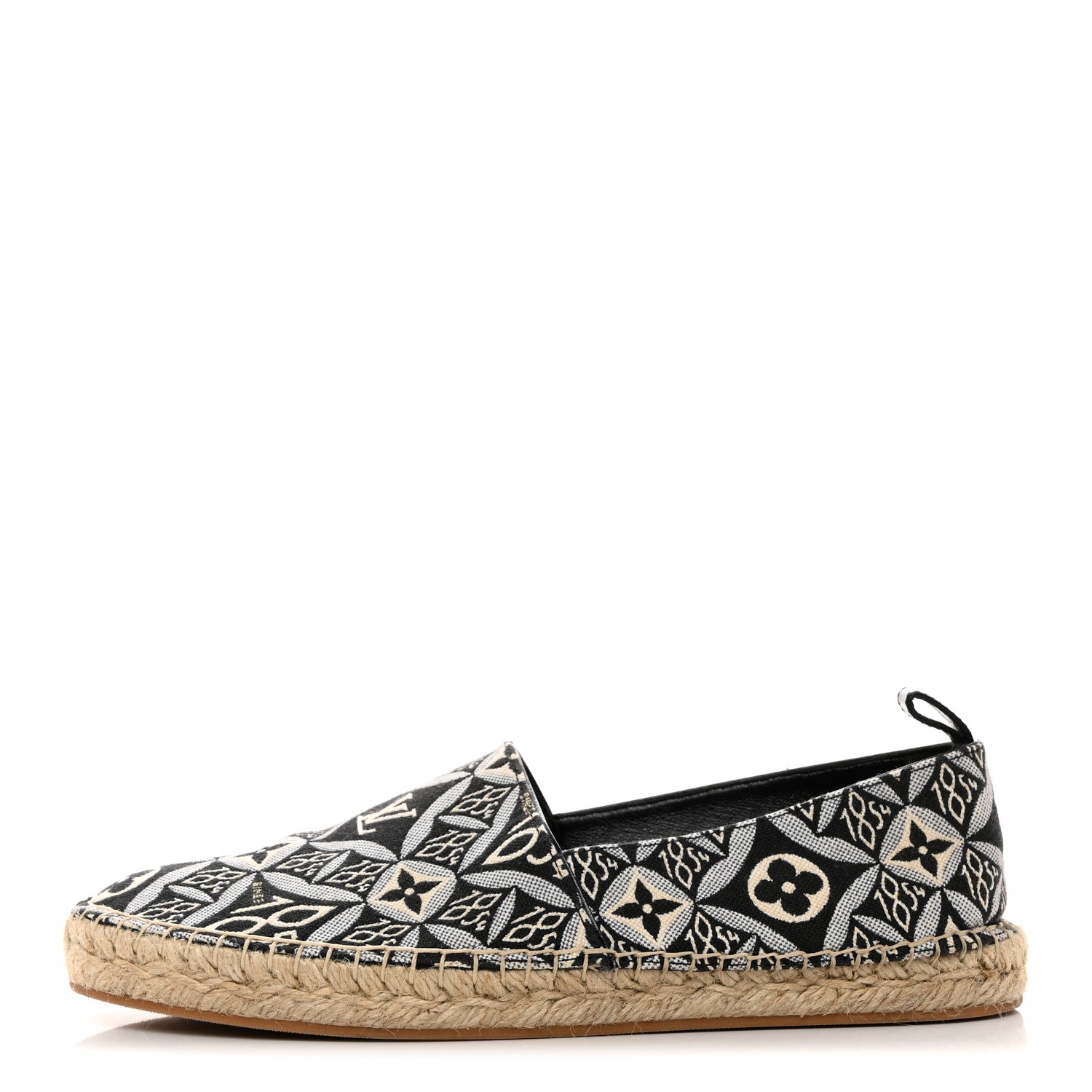 Louis Vuitton Jacquard Since 1854 Starboard Espadrille Flats 38 Grey 1 of 8