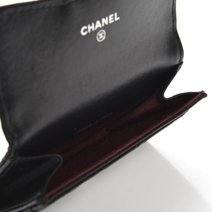 Chanel Lambskin Quilted Flap Card Holder Black 5 of 9