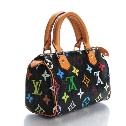Louis Vuitton Monogram Multicolor Mini Sac HL Speedy Black 3 of 7