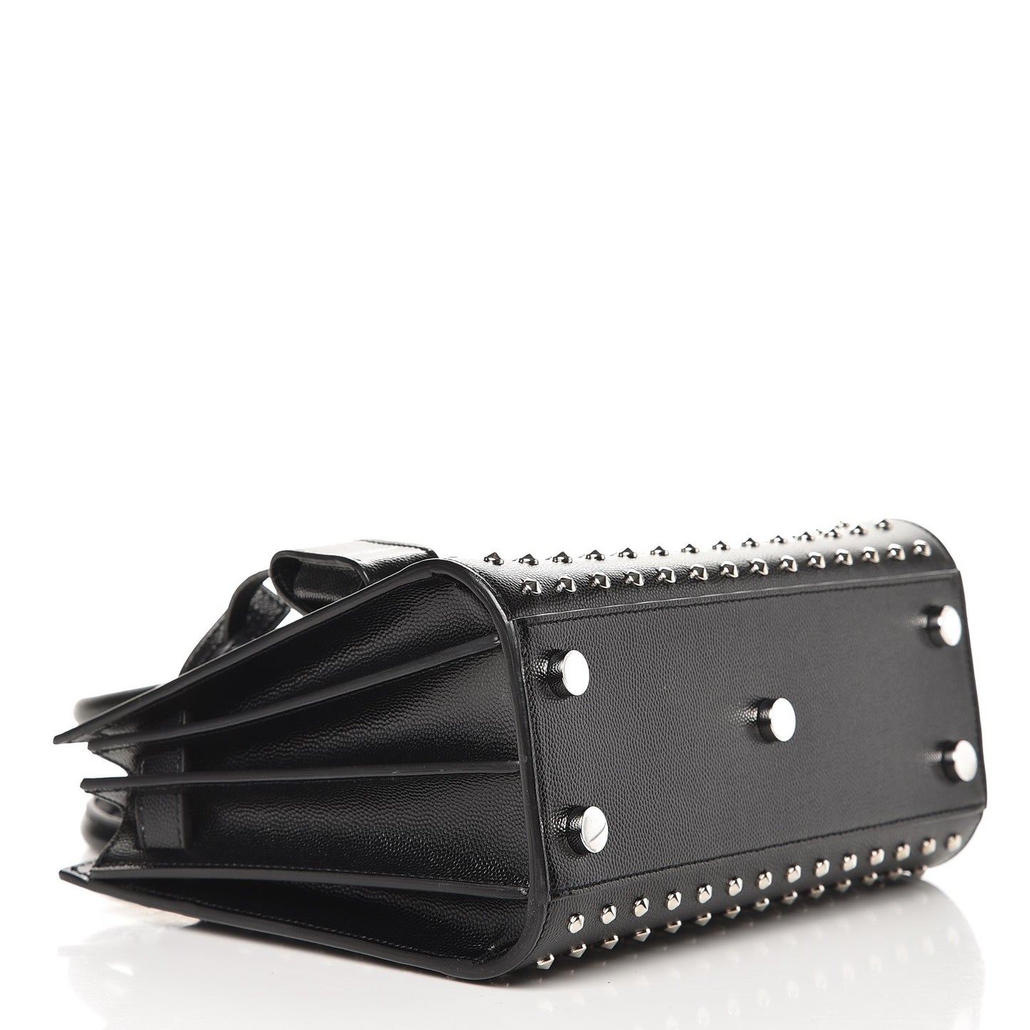 Calfskin Studded Nano Sac De Jour Black