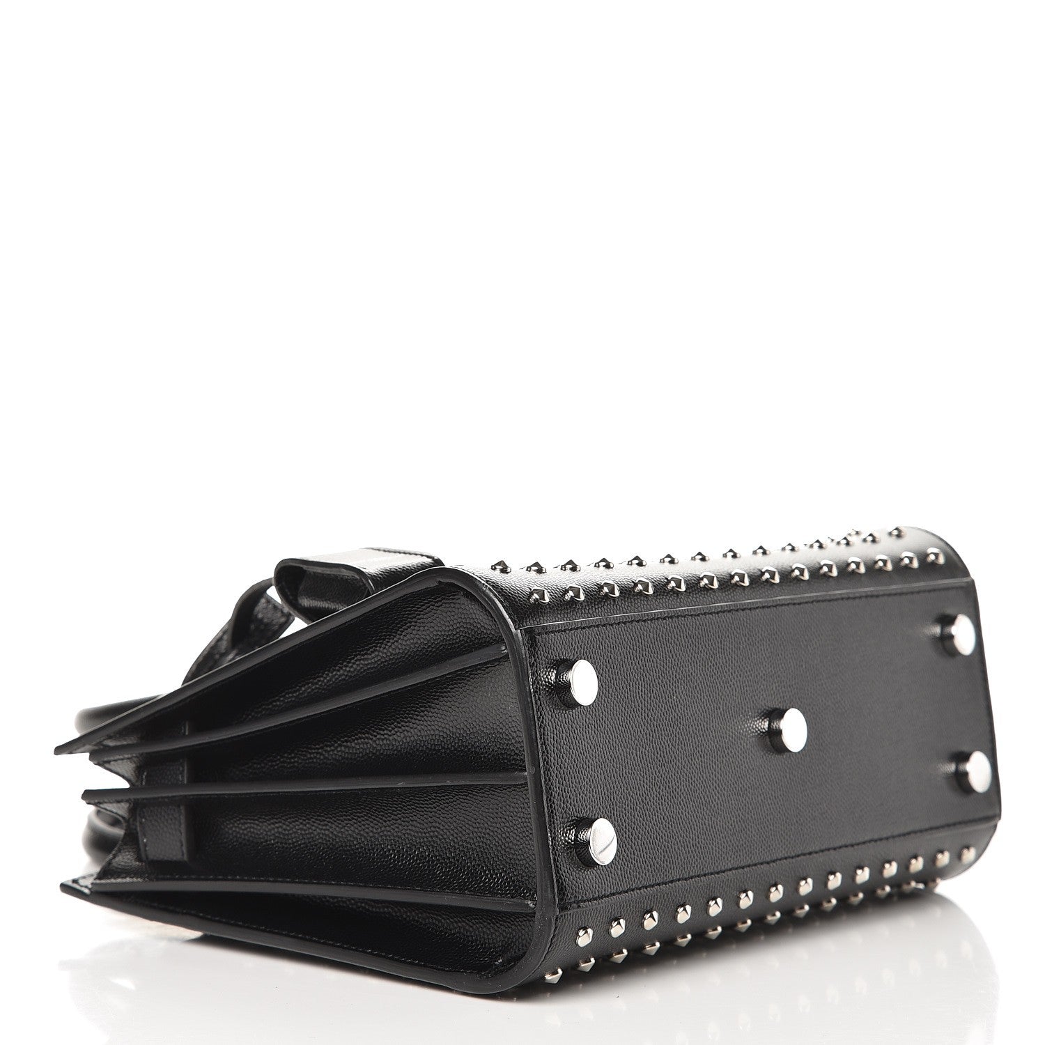 Saint Laurent Calfskin Studded Nano Sac De Jour Black 4 of 8