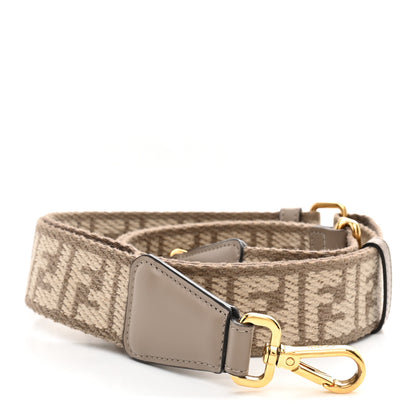 Fendi Chenille Vitello King FF Adjustable Strap You  Tortora Nuvola 1 of 5