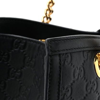 Gucci Guccissima Medium Padlock Tote Black 18 of 19