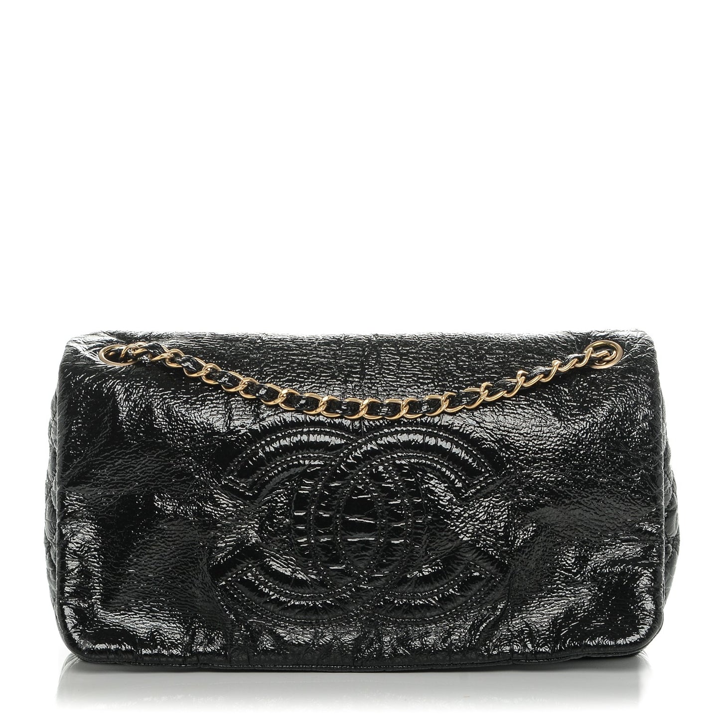 Vinyl Medium Rock and Chain Flap Black