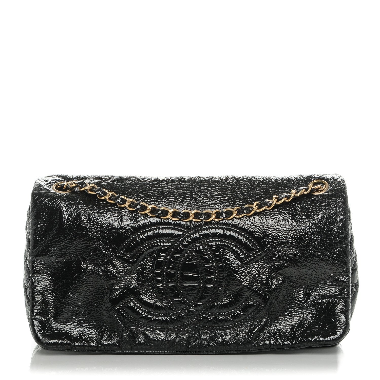 Chanel Vinyl Medium Rock and Chain Flap Black 1 of 7