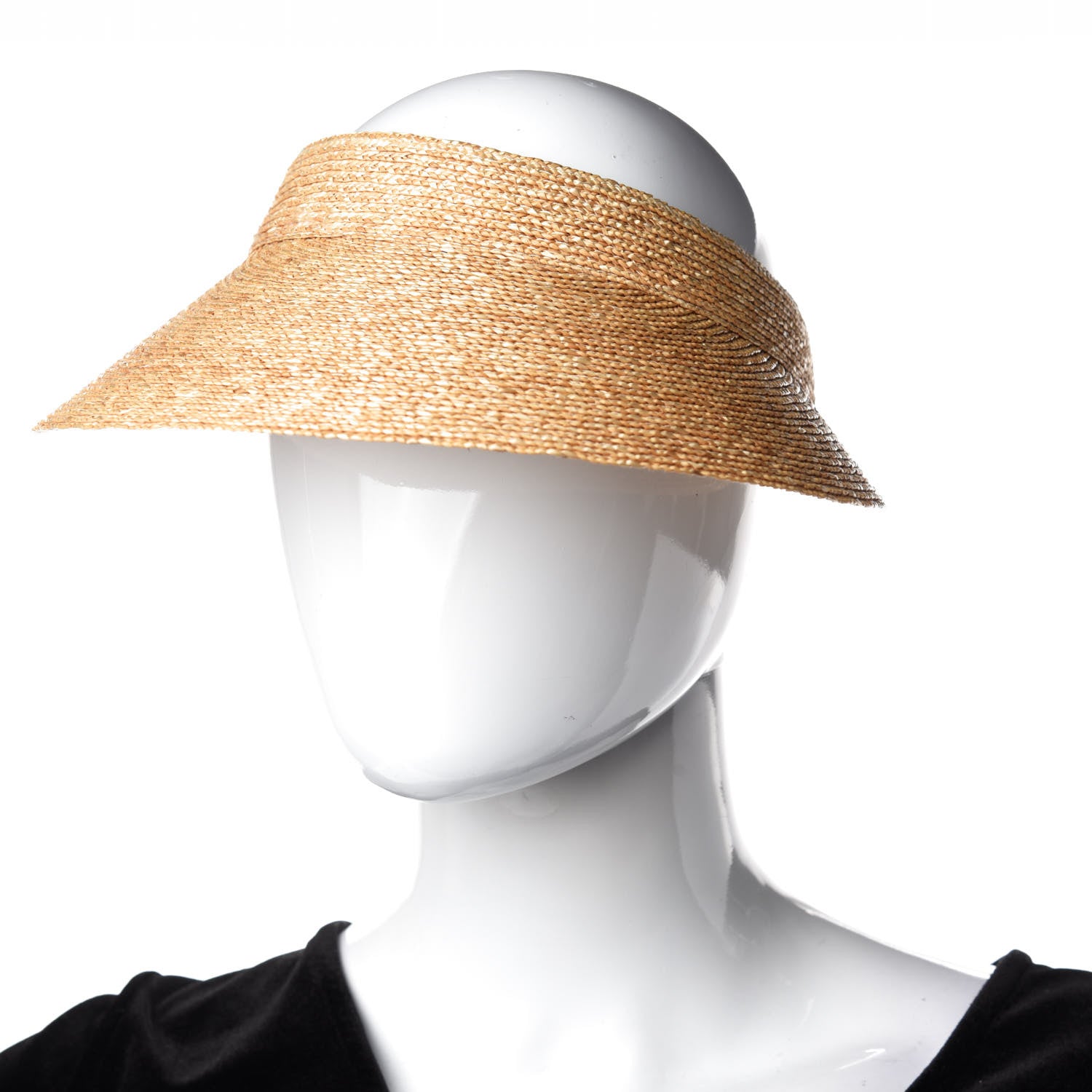 Hermes Straw Silk Etriers Andrea Visor S Natural Beige 2 of 9