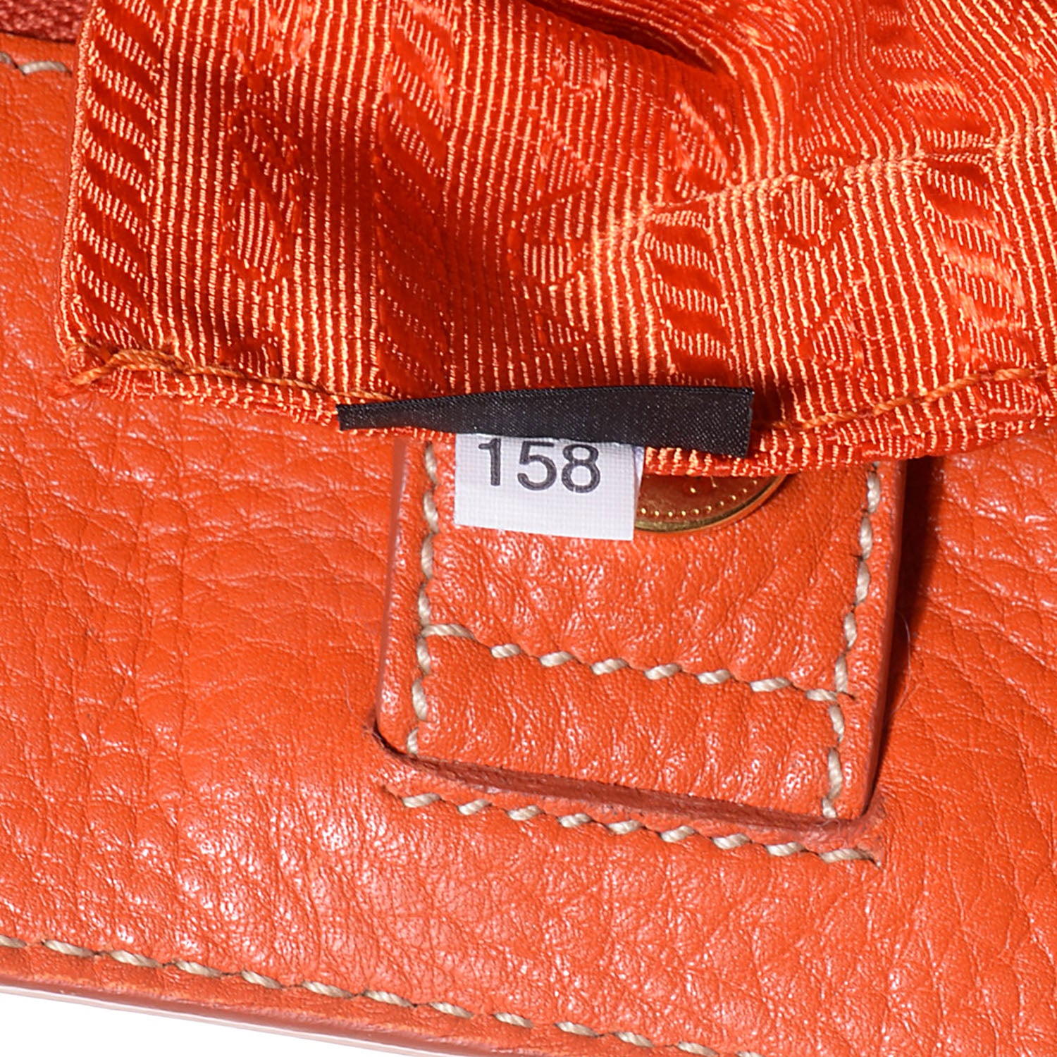 Prada Vitello Daino Shopping Tote Papaya 8 of 10