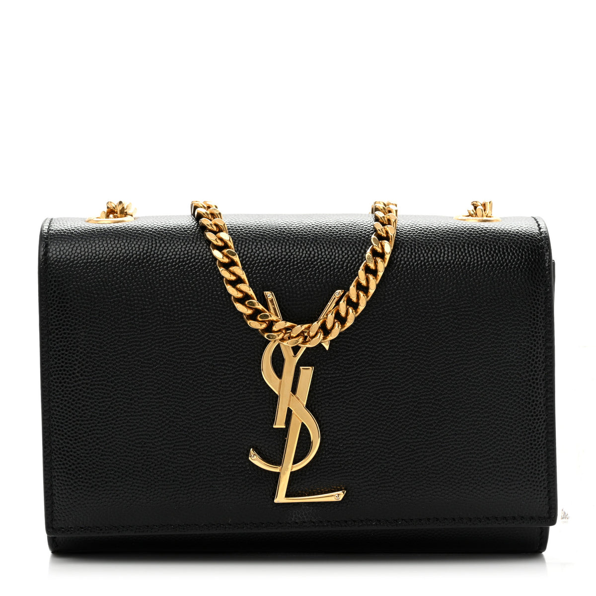 Saint Laurent Grain De Poudre Small Monogram Kate Satchel Black 1 of 10