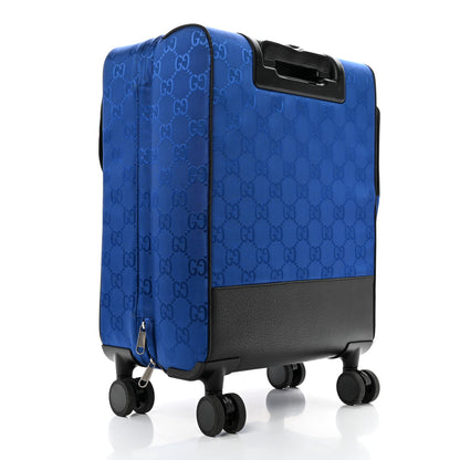 Gucci Econyl Nylon Monogram Off The Grid Suitcase Guilted Blue Black 2 of 11