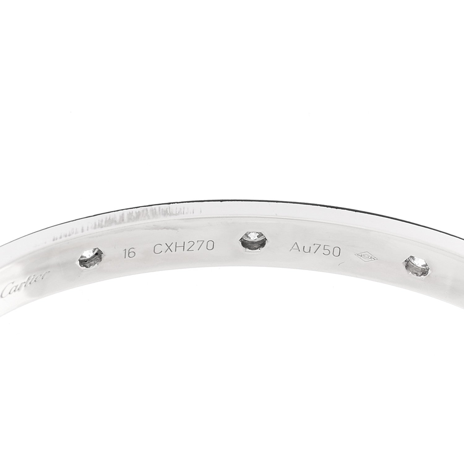 Cartier 18K White Gold 10 Diamond LOVE Bracelet 16 4 of 9