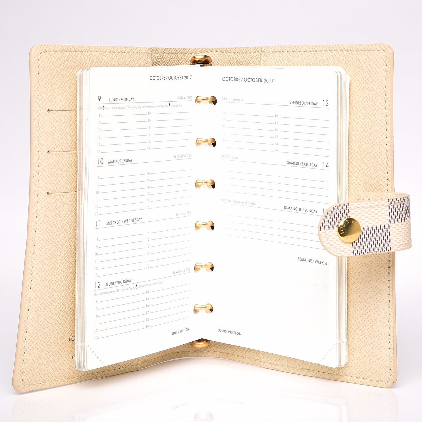 Damier Azur Small Ring Agenda Cover