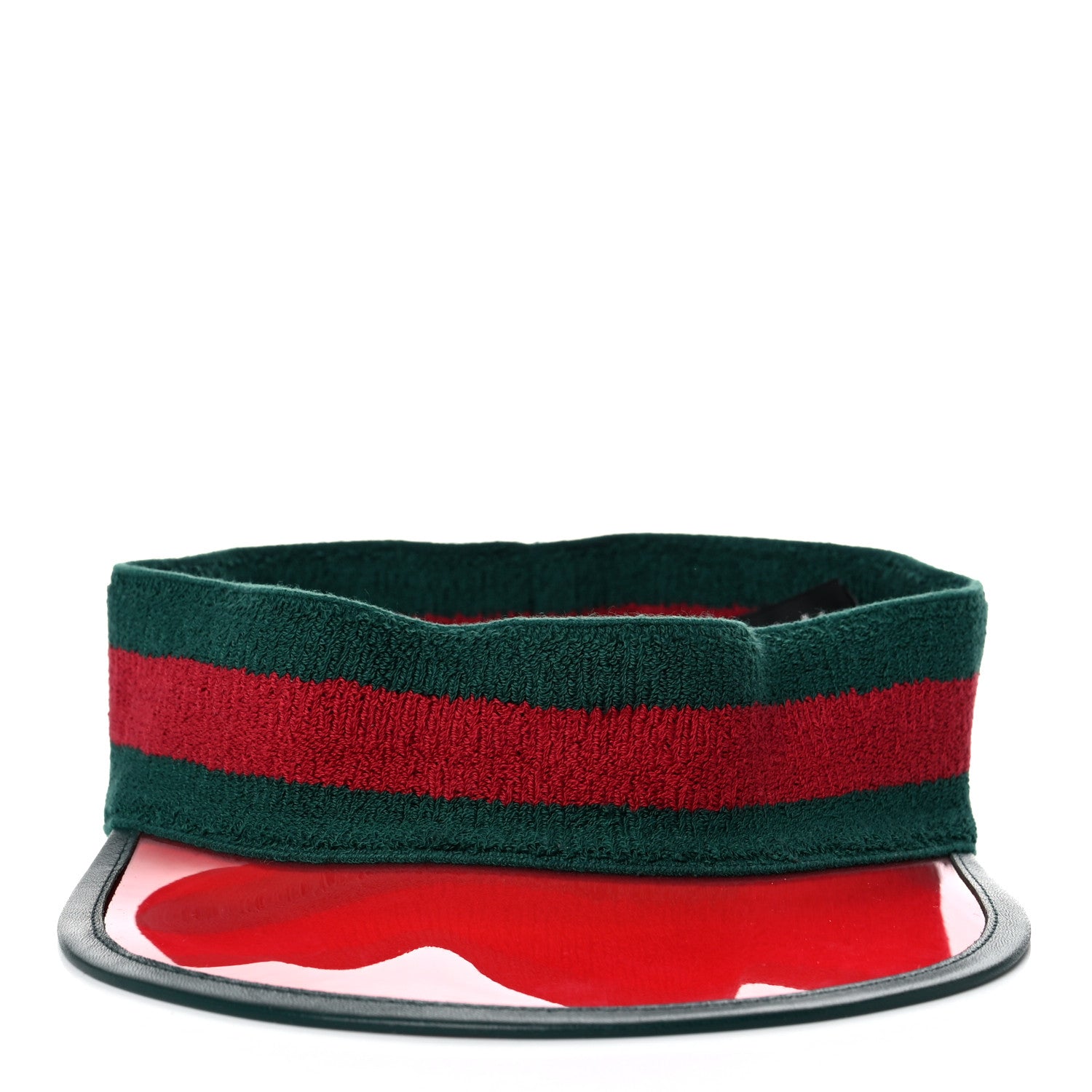 Gucci Vinyl Web Visor L Green Red 5 of 8