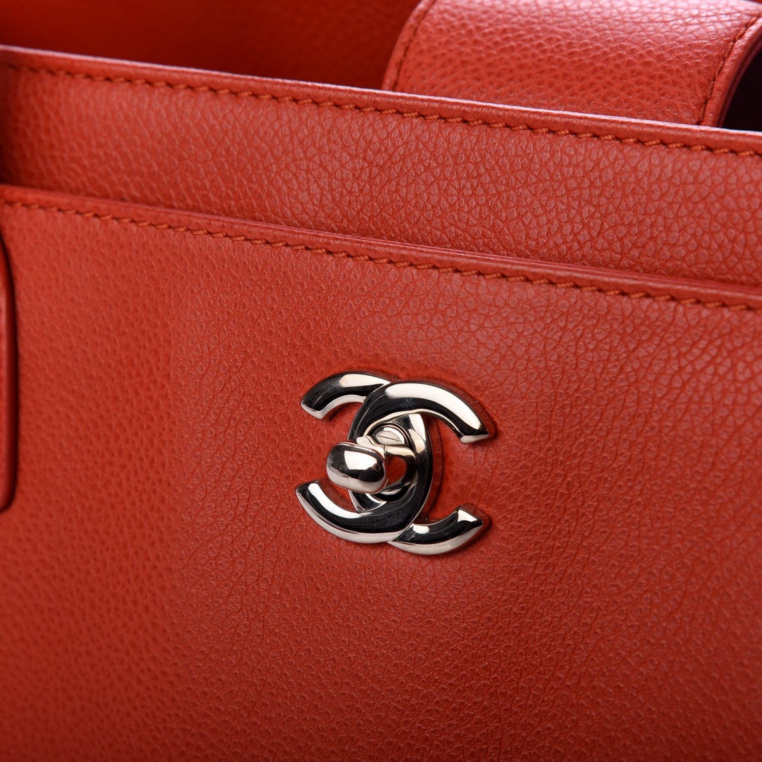 Chanel Calfskin Small Cerf Shopper Tote Red 9 of 9