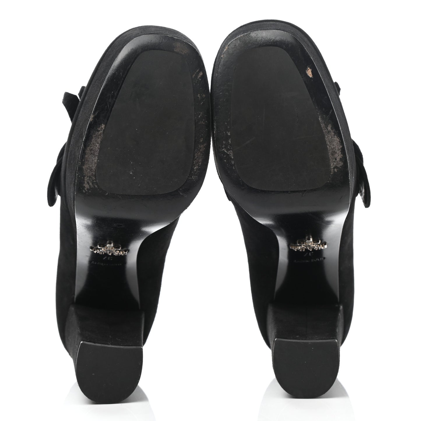 Suede Kiltie 110 Platform Pumps 37 Black