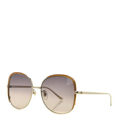 Gucci Acetate Oversize Square Frame GG0400S Sunglasses Gold 1 of 8