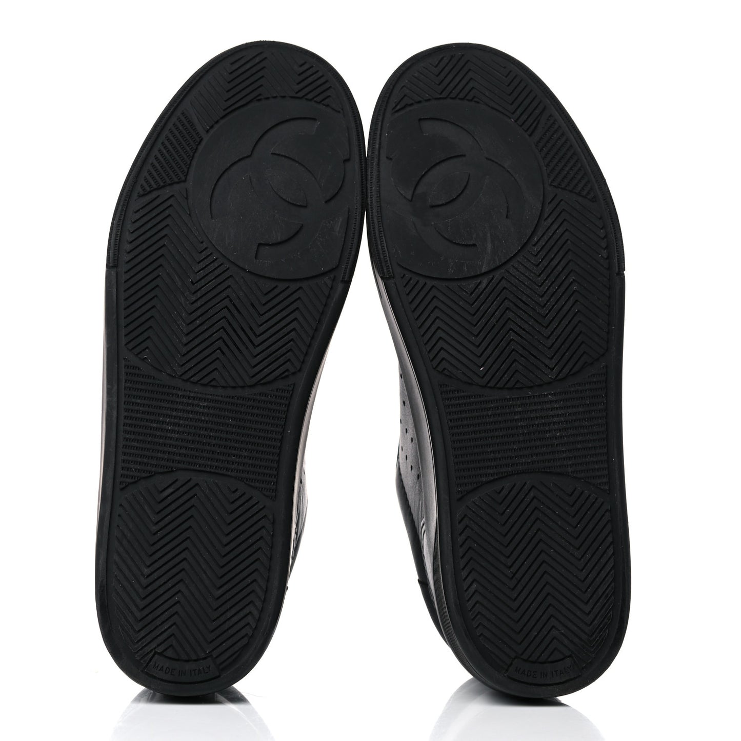 Calfskin Womens Logo Sneakers 39.5 Black
