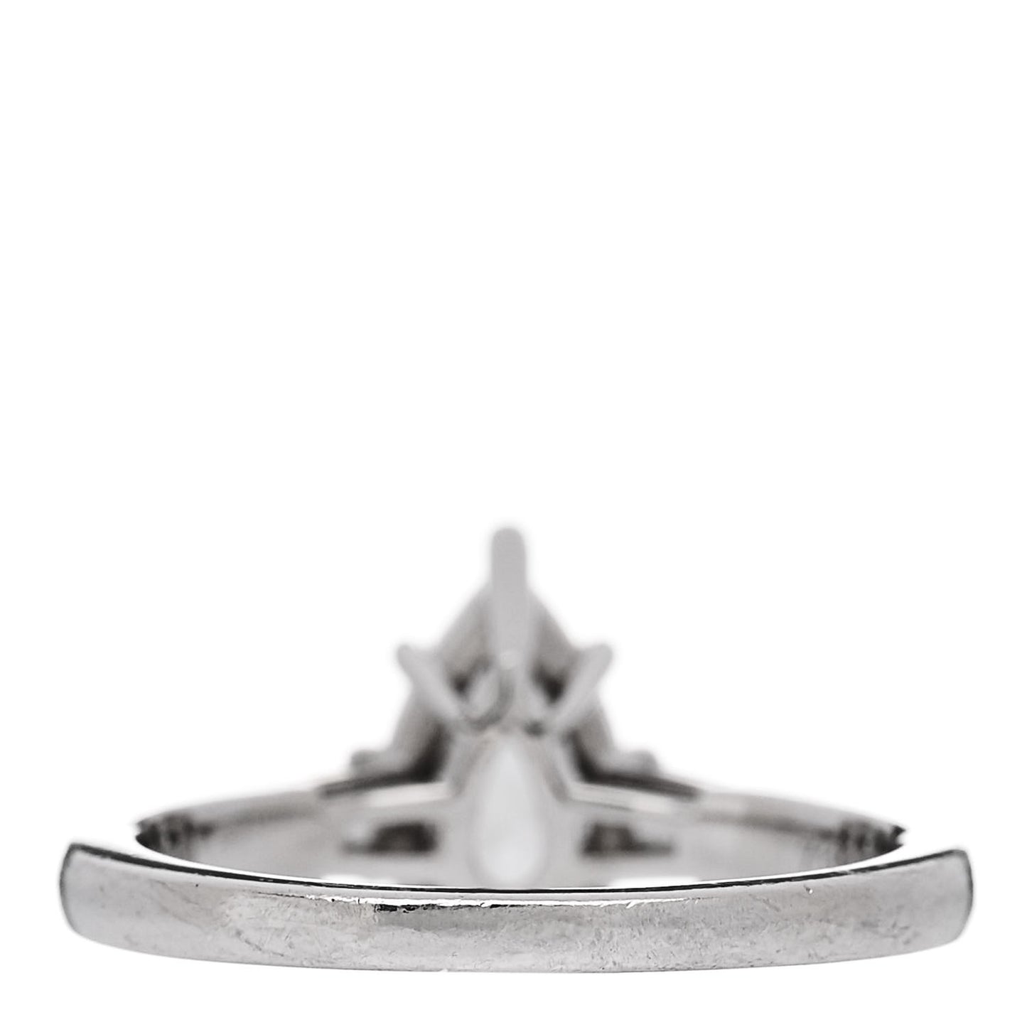 Platinum Diamond 1.01ct Pear Cut Tapered Baguette Classic Engagement Ring 49 5